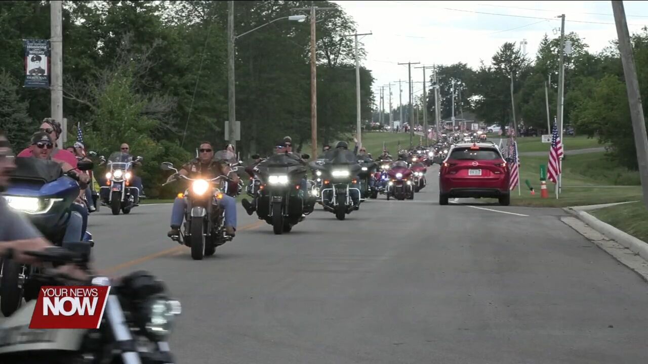 Hundreds of bikers ride into Fort Jennings to kick off "Fort Fest"